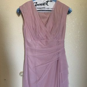 Blush Pink Formal/Bridesmaid Midi Dress